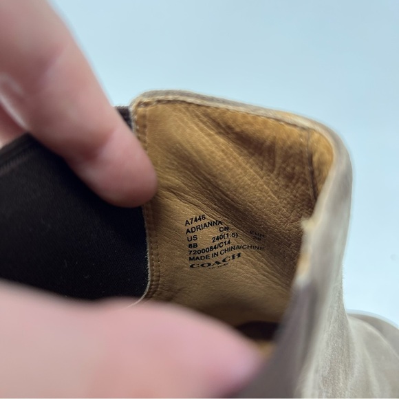 Coach Adriana Peep Toe Suede Heel Size 8 B - Picture 12 of 13